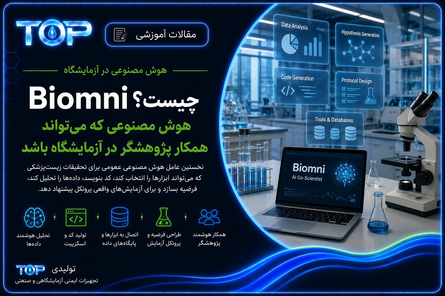 Biomni؛ عامل هوش مصنوعی زیست‌پزشکی برای تحلیل داده و طراحی پژوهش آزمایشگاهی