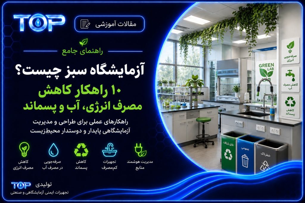راهنمای آزمایشگاه سبز و ۱۰ راهکار کاهش مصرف انرژی، آب و پسماند