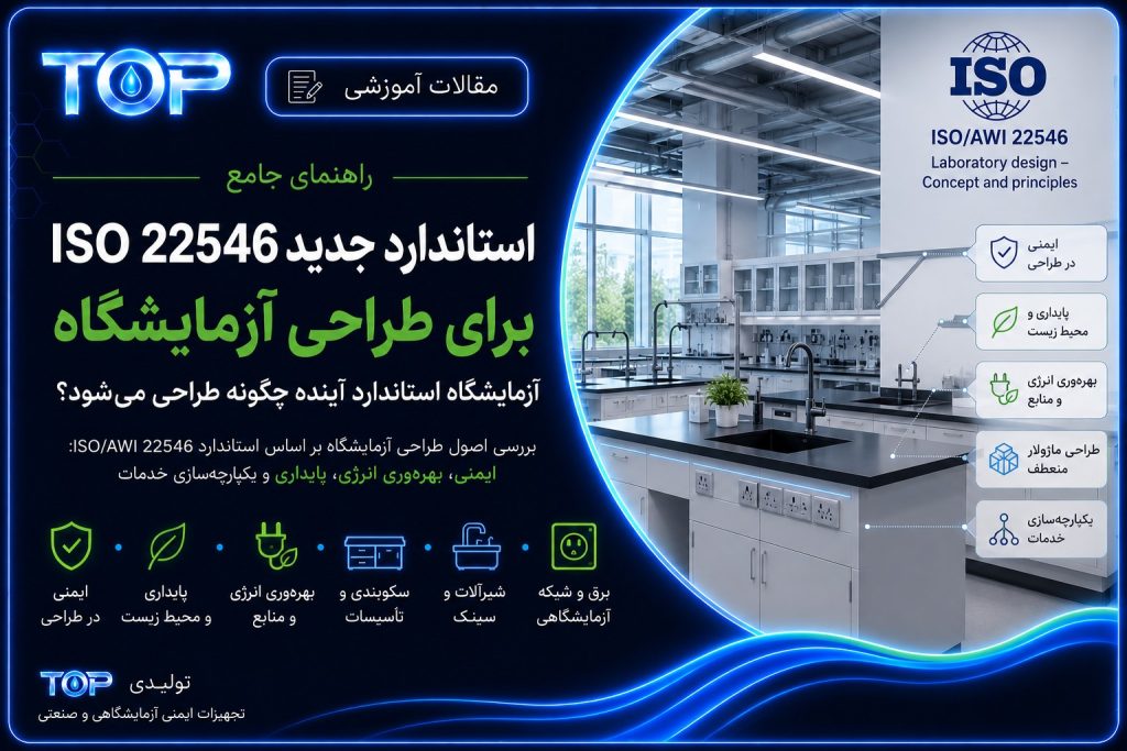راهنمای استاندارد ISO 22546 برای طراحی ایمن، پایدار و بهرهور آزمایشگاه